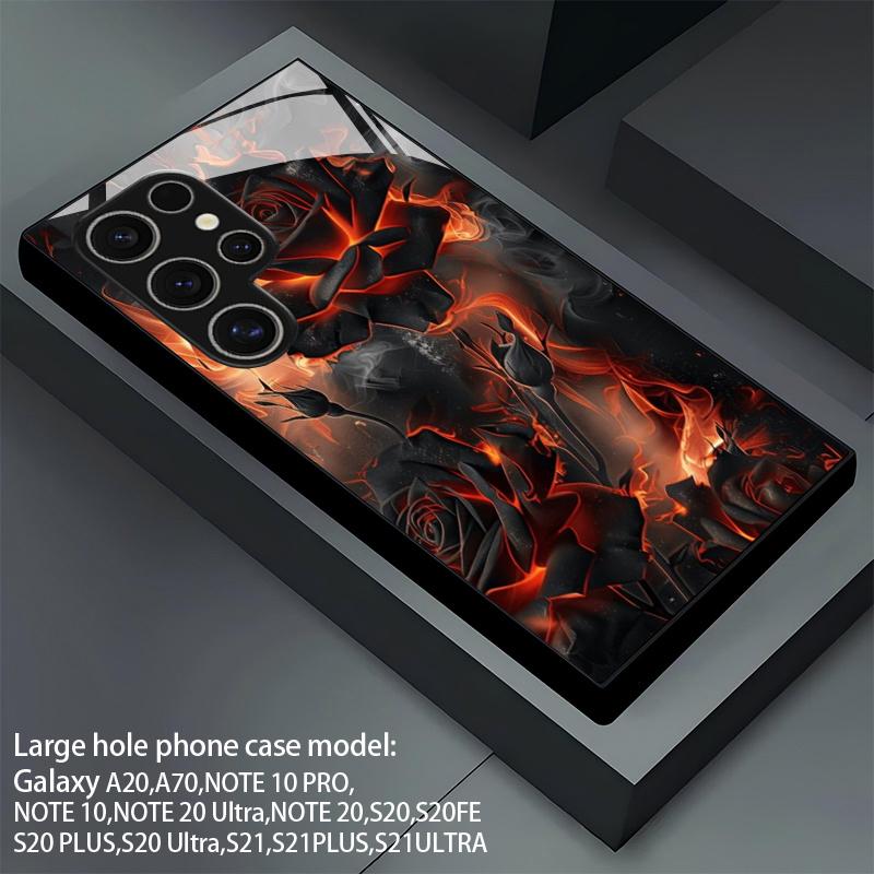 2D Pattern Phone Case for Samsung S26 S25 S24 S23 S22 S21 S20 A56 A36 A16 Tempered Glass Protective Cover