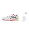 Li Ning Cushioning Slip Resistant Abrasion Resistant Low Top Badminton Shoes Unisex Gray Red AYTV003-3