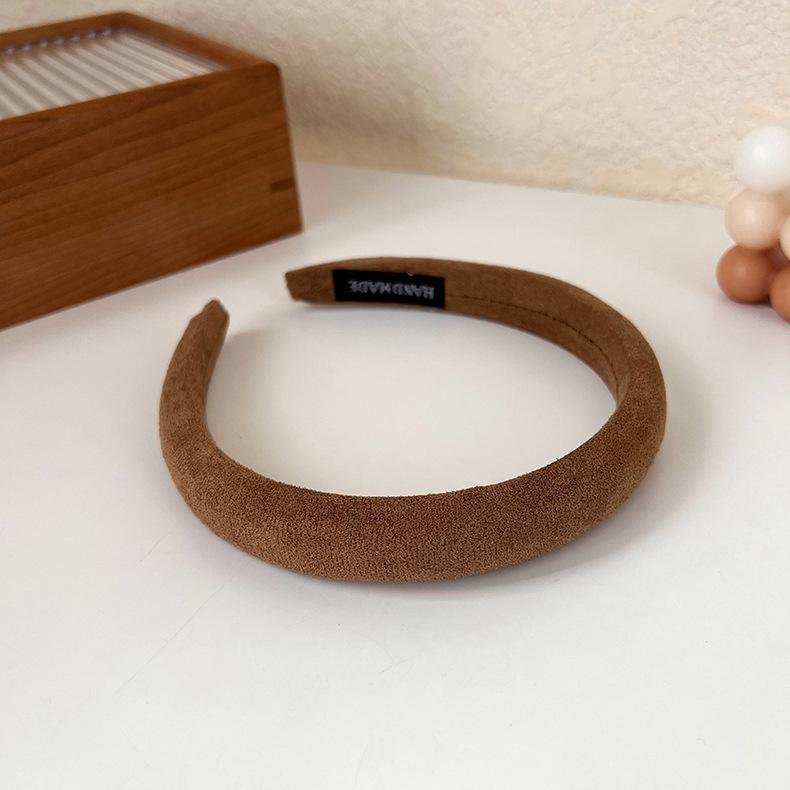 Retro New Dark Color Headbands For Women Temperament Versatile Sponge Hairband Girl Face Wash Hair Hoop Fashion Hair Accessories