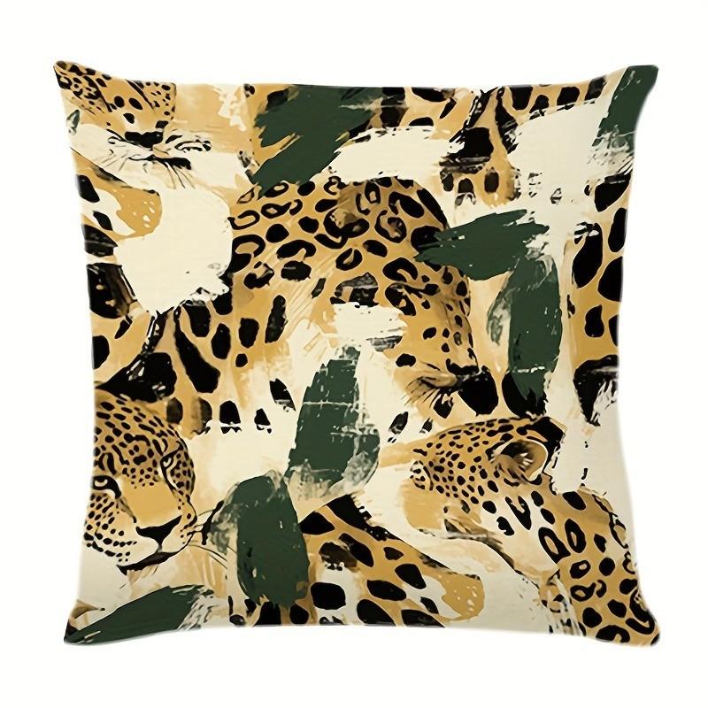 Wild Animal Print Cushion Covers For Decor Pattern Cushion Cover Suitable For Sofa Bedroom Car Pillow Cover