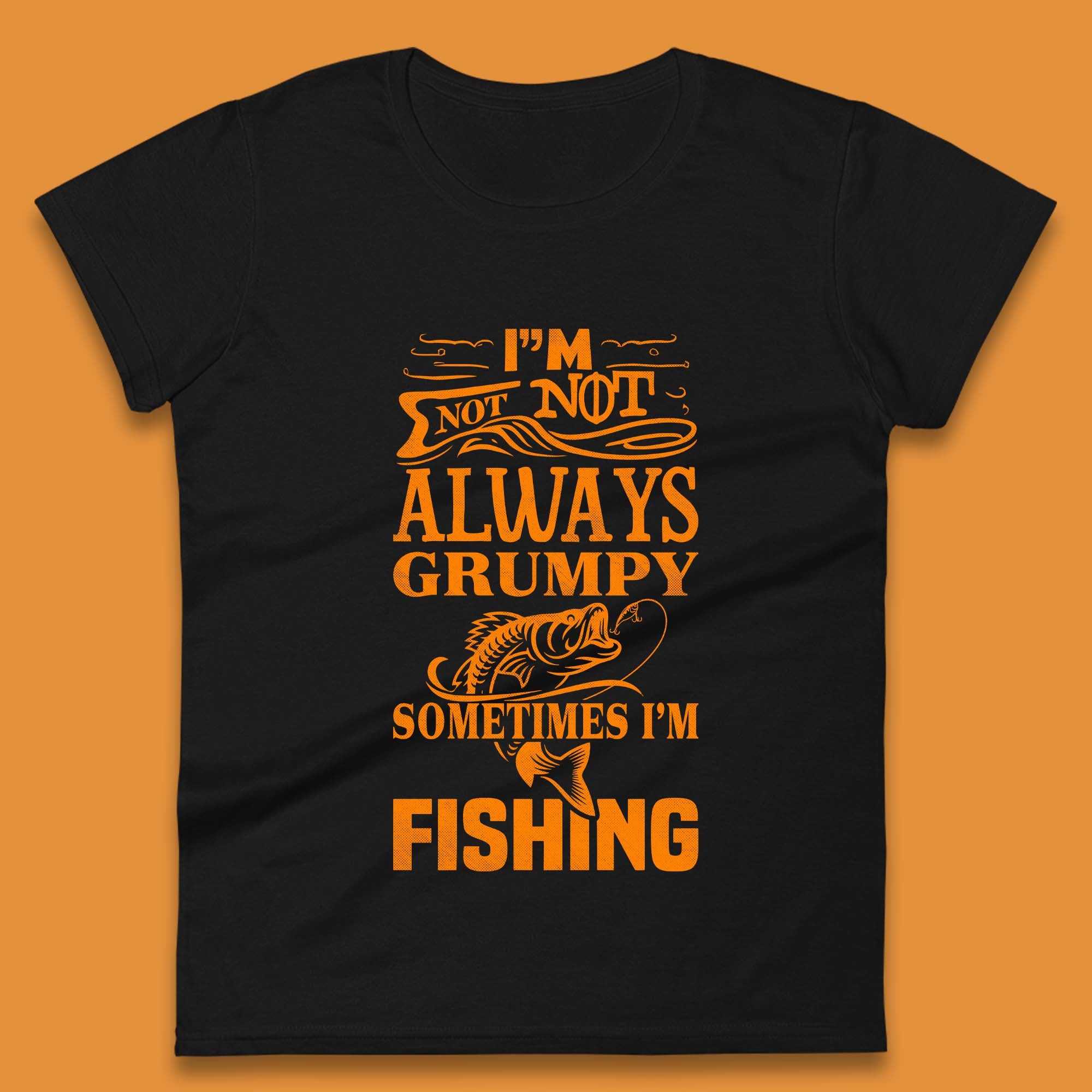 Grumpy Fisherman Womens T-Shirt Mens Tops Tees Unisex S