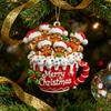 Gingerbread Man Christmas Ornament Resin Hanging Decor for Tree & Home Festive Cookie Figurine for Xmas Decorations