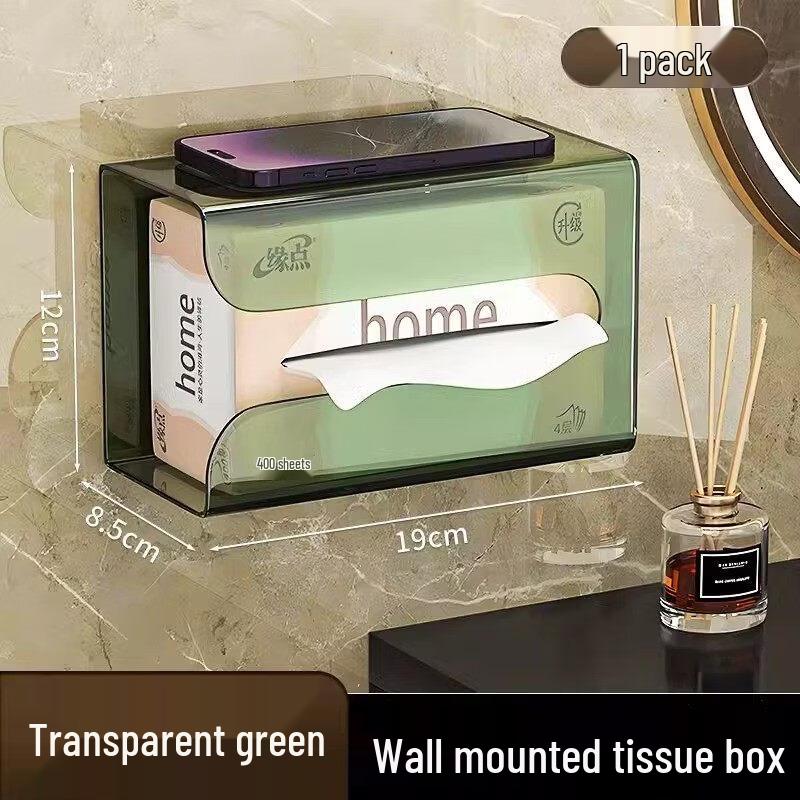 LIEI Bathroom Tissue Box with Storage Shelf