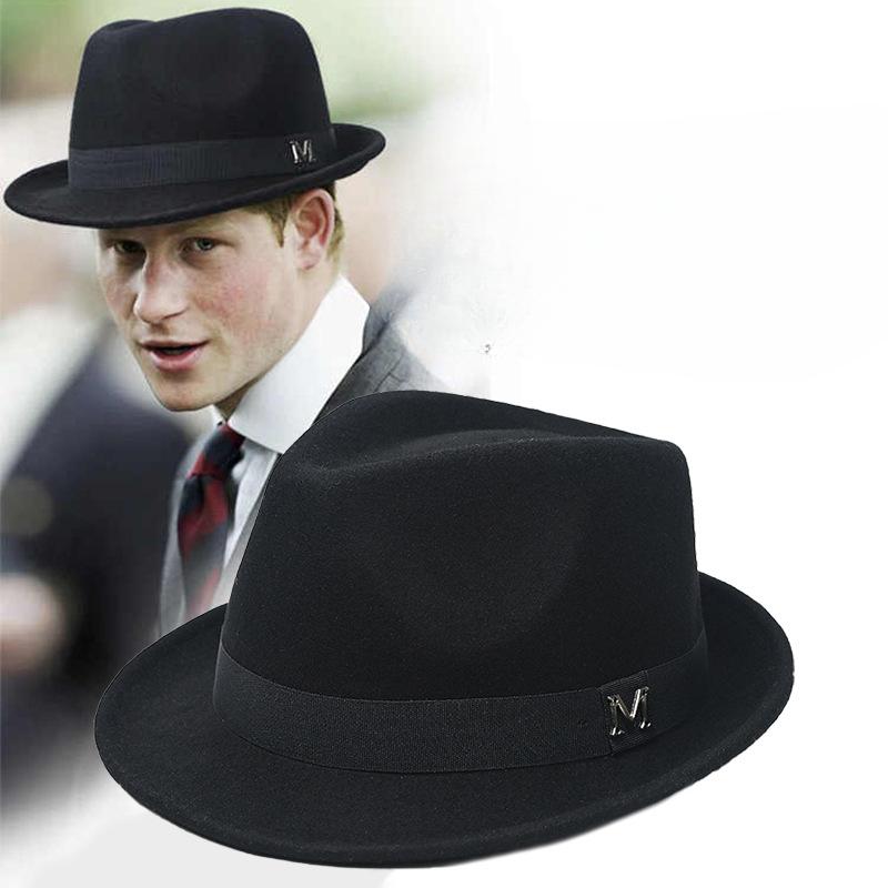 Nuovo cappello jazz in lana imitation cashmere autunnale e invernale, cappello jazz versatile in stile britannico europeo e americano, cappello ispessito antivento e caldo