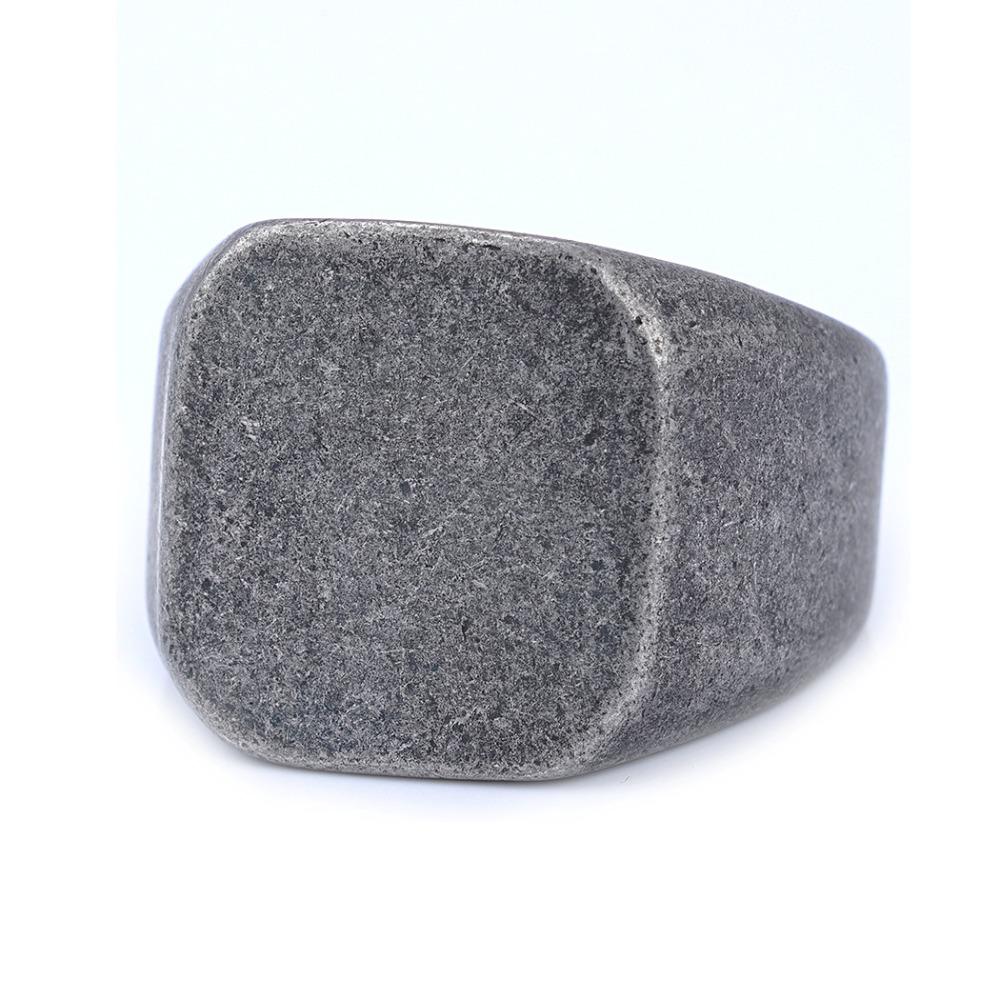 Nordic Vintage Round Square Irregular Smooth Ring Rust Free Fashion Jewelry for Women