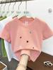 Kids Summer Cotton Cartoon T Shirt Loose Round Neck Short Sleeve Casual Top For Boys And Girls