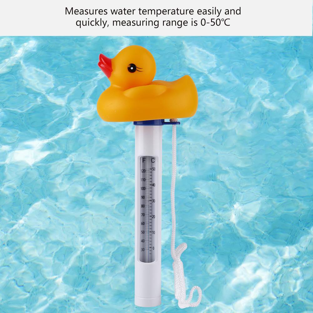 Cartoon Mini Floating Water Thermometer for Swimming Pool Spas Fish Tank Aquarium Duck