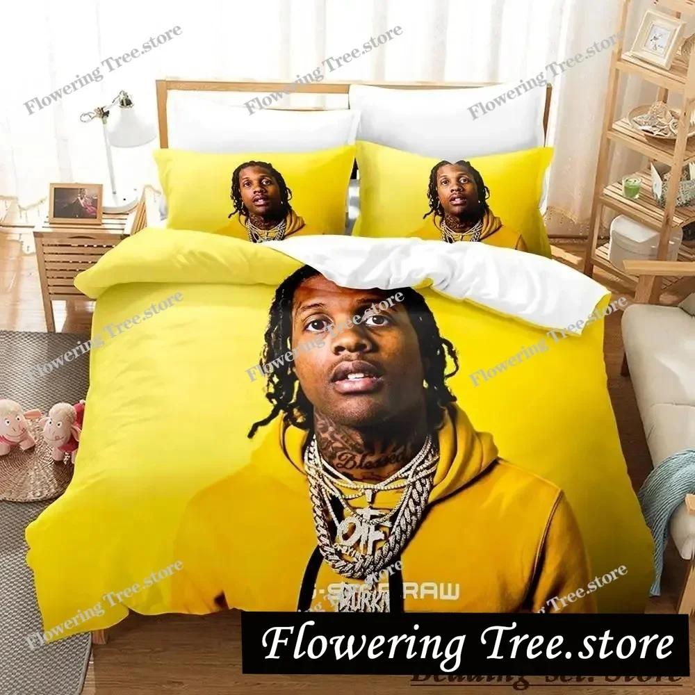 Lil Durk Bedding Set Single Twin Full Queen King Size Bed Set Aldult Kid Bedroom Duvetcover Sets Anime Parure De Lit Bed