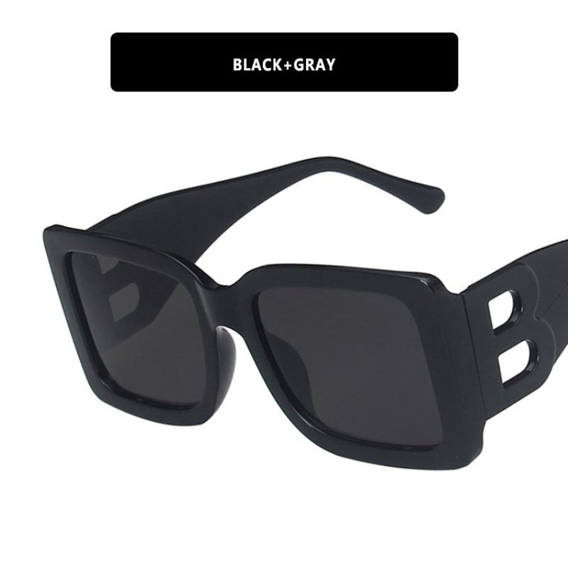 New Fashion Oversized The Letter B Square Luxury Trend Sunglasses Women Men Retro Rectangle Sunglasses