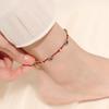 Hetian Jade Red String Peace Anklet for Women - 2025 Style Woven Foot Chain