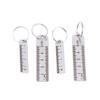 1PCS Stainless Steel Mini Ruler With Keychain - Measuring Tool For Office And School Supplies (Anti-Loss Measuring Ruler)
