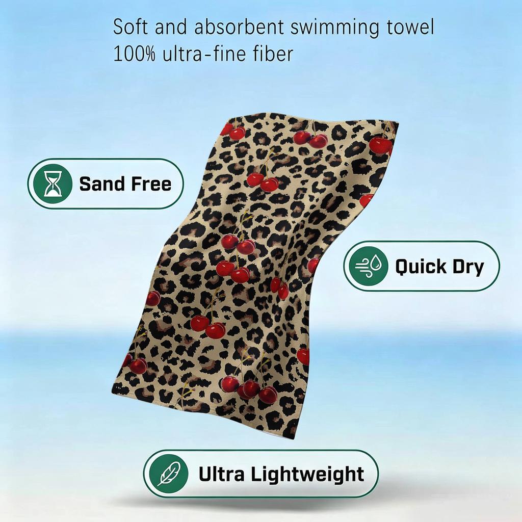 Lemon Slice Beach Towel Cartoon Quick Dry Microfiber Bath Towel for Swimming Surfing Camping Unisex Holiday
