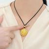 Fortune Eight Treasures Lotus Gold Pendant Necklace - A Stylish Gift for Friends
