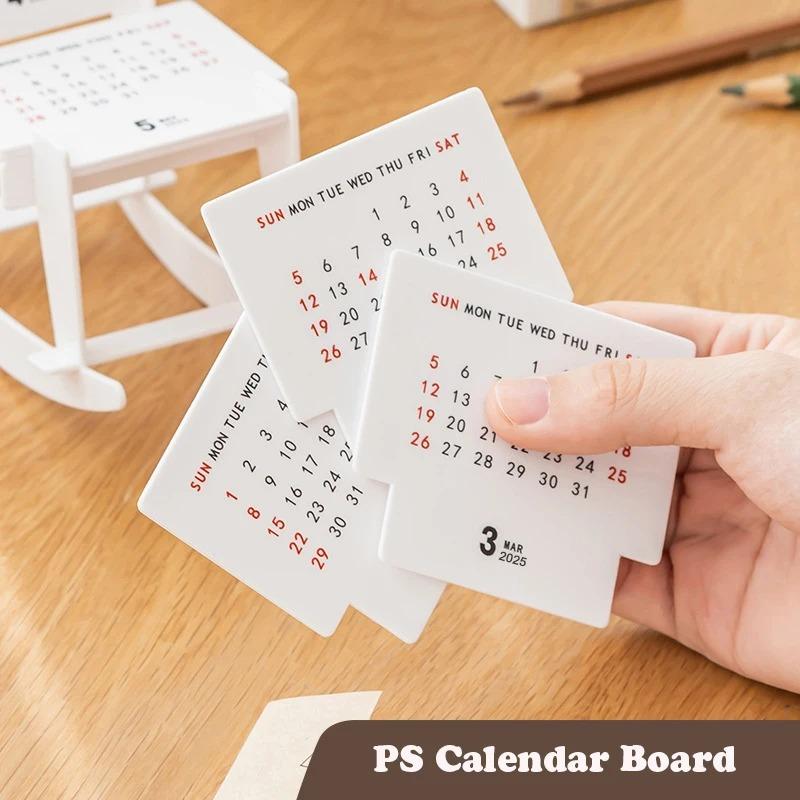 Creative Wooden Horse Desk Calendars 2025 Year Funny Assembled DIY Table Calendar Home Office Desktop Ornament Decoration Gifts
