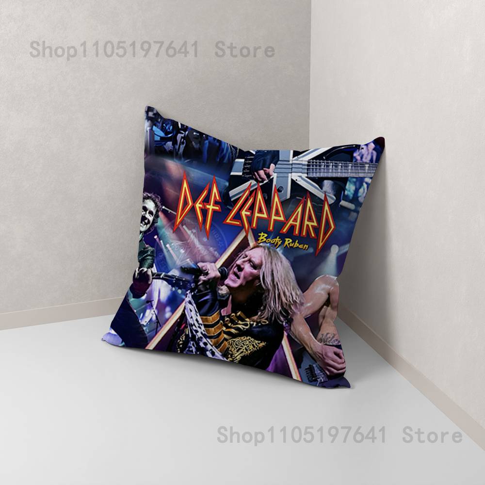 Band D-Def Leppard Pillow Case For Sofa Decor Car Office Room Printing Cushion Cover Decorations and Protector