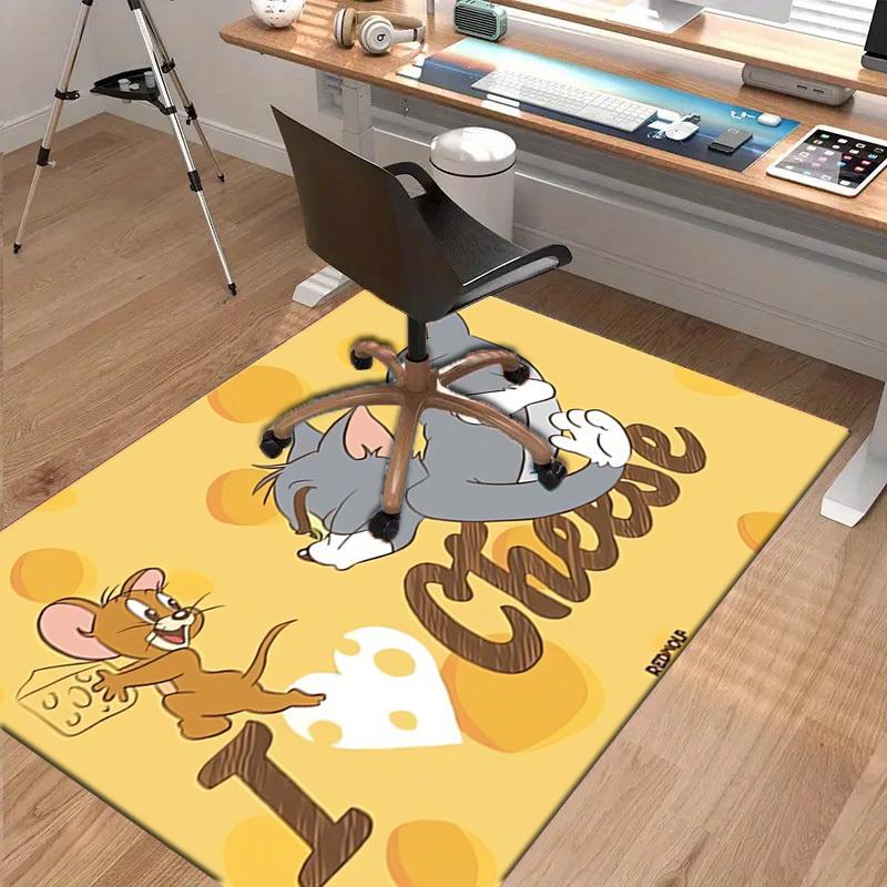 1pc Office Carpet Chair Mats Tom Jerry Cheese Perfect for Office Chairs, Living Rooms, Or Bedrooms,Polyester Carpet.HDT183