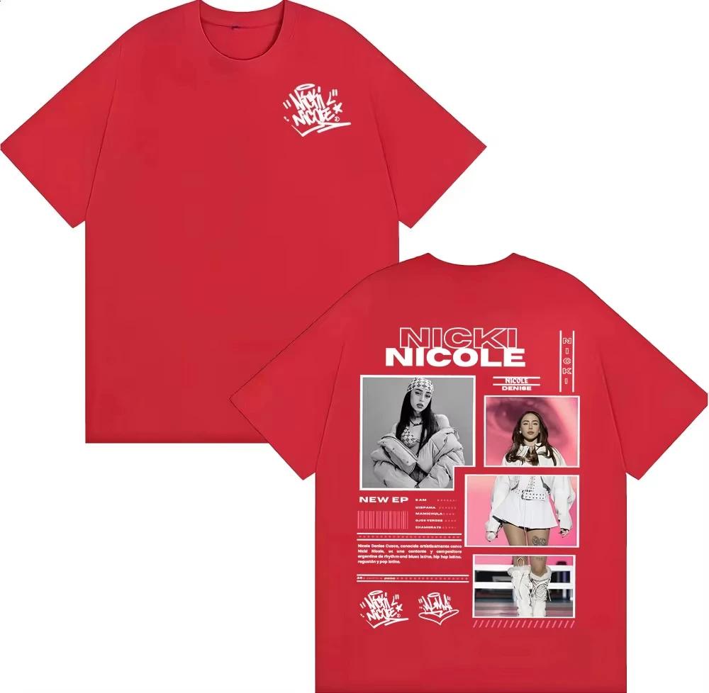 

Singer Nicki Nicole Album Tour Merch Tshirts Unisex Fashion Trending Harajuku T Shirt Summer Tops ONeck Shortsleeved Top M
