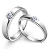 Classic Korean Wedding Jewelry Diamond Couple Ring for Men and Women