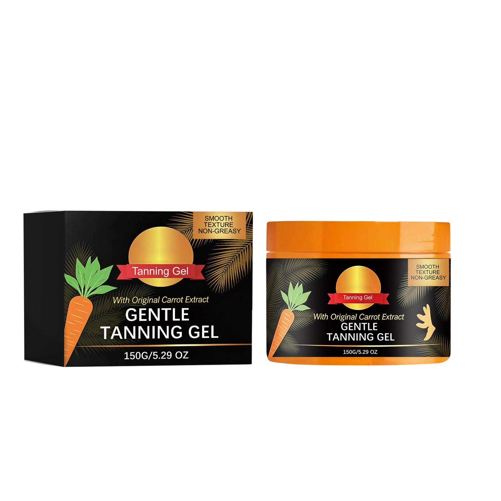 

Gentle Tanning Gel with Original Carrot Extract 150g Smooth Texture Non Greasy Formula for Skin Tanning and Conditioning one size білий