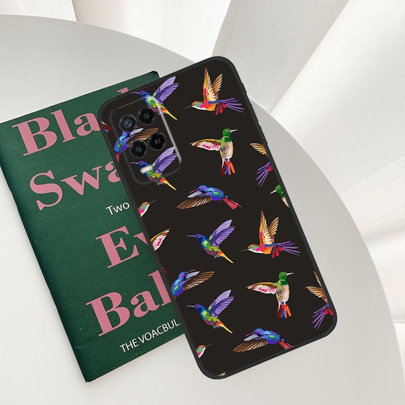 Cute Hummingbird Case For Oppo A58 A78 A98 A15 A16 A17 A52 A72 A76 A96 A54 A74 A94 A57 A77 A54S A57S Cover