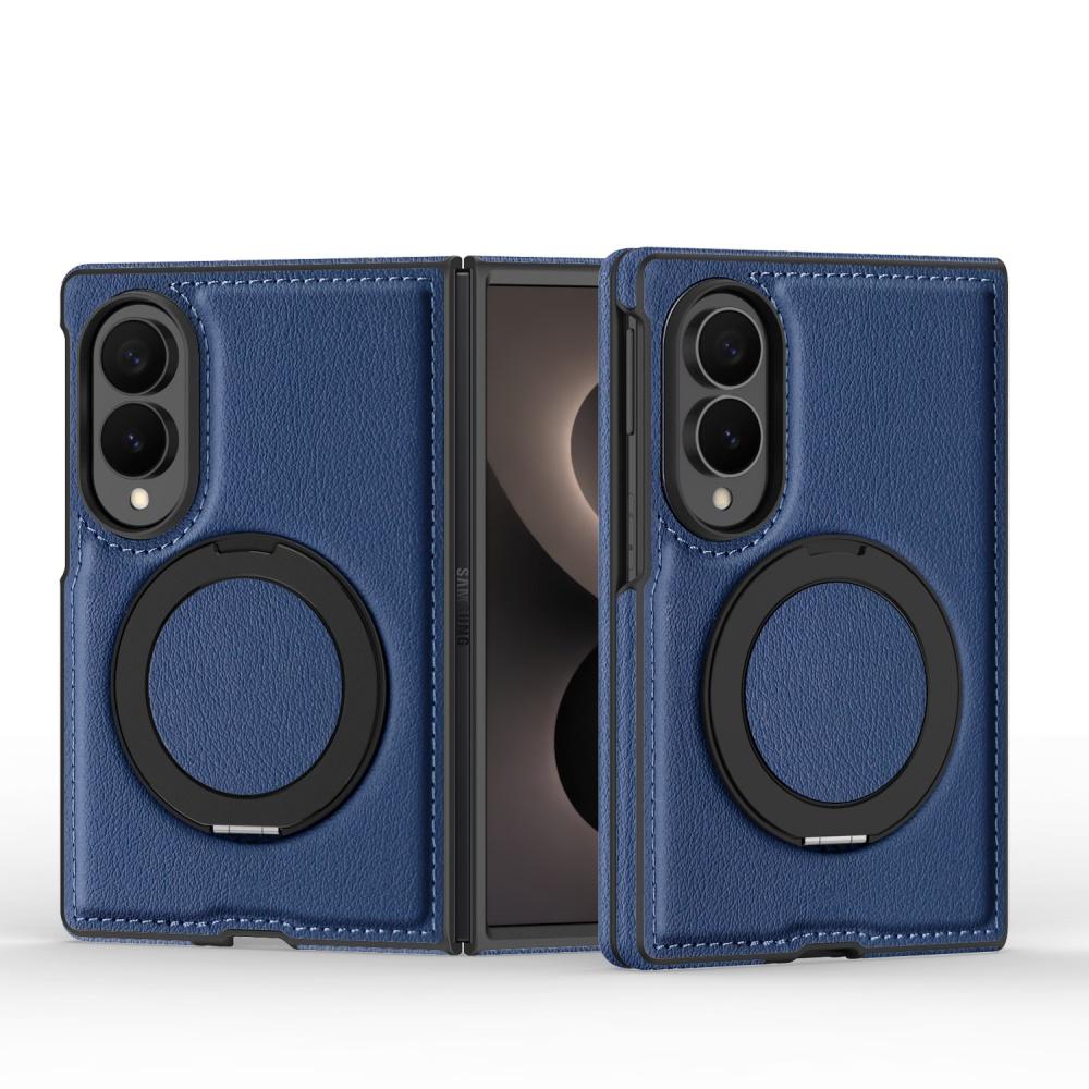 Für Samsung Z Fold 8 Ultra Z Fold 8 Business Lederstruktur Drehbarer Halter Hülle Mit Magnetischer Ladefunktion Stoßfeste Abdeckung Funda