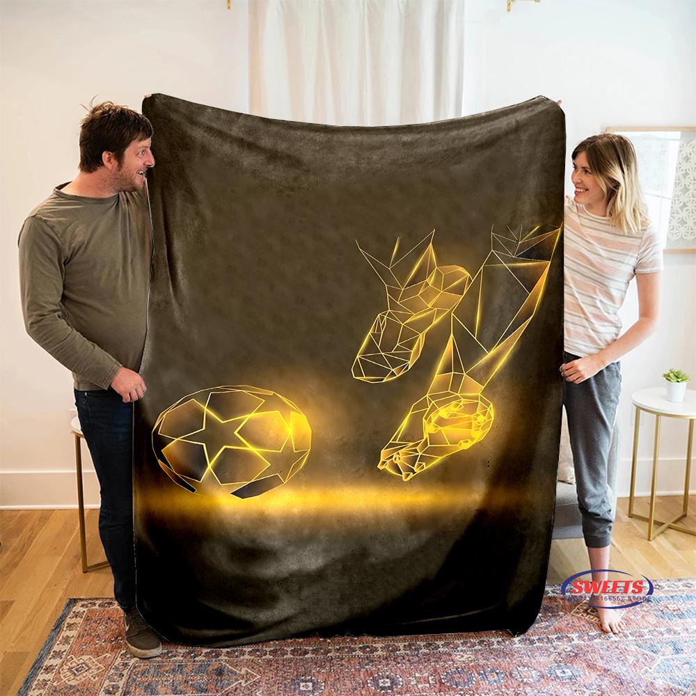 3D New Arrive Football Sports Theme Flannel Blanket for Bed Bedroom Sofa Picnic,Throw Blanket for Cover Outdoor Leisure Trip Nap