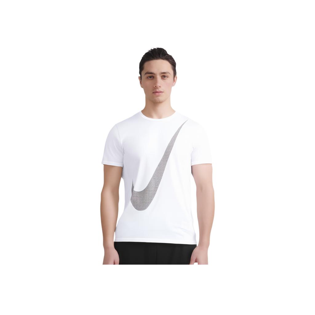 Nike Dri-Fit Logo Comfortable Round Neck Quick-Dry Short Sleeve T-Shirt Men Tops White AJ6882-100