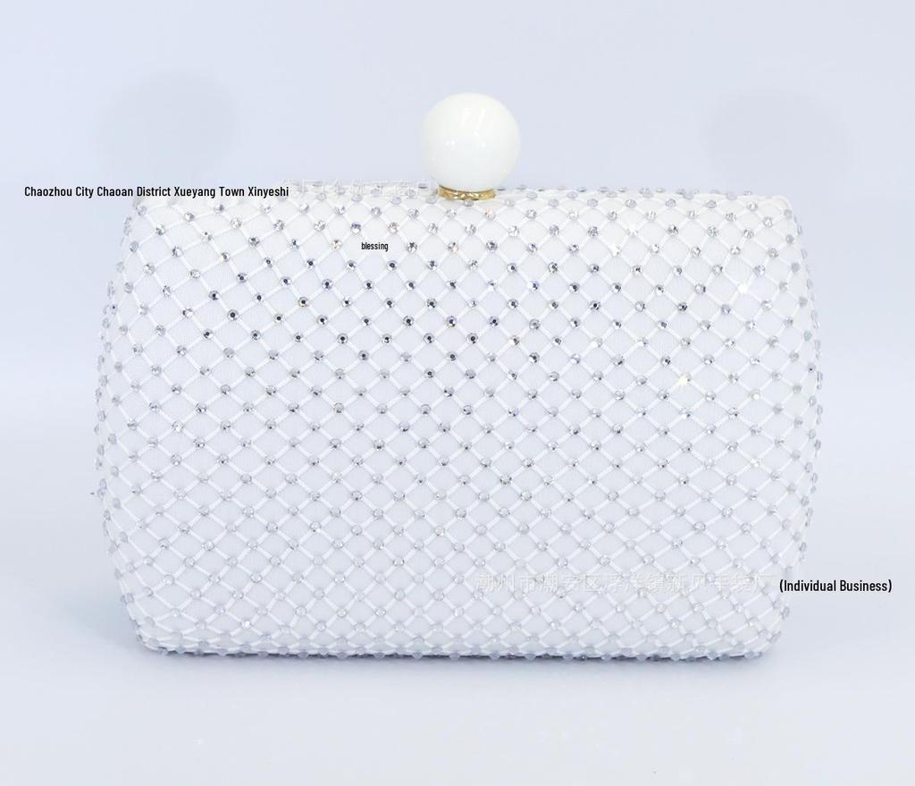 Kvinnors flerfärgade strass-clutch: Elegant Kvällsväska för Cheongsam och Klänning