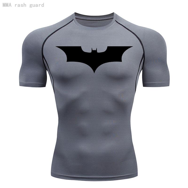 Boutique Clothing No.1 Compressieshirt Heren Kort Hardloop T-shirt Gym Sporttop Sneldrogend Ademend Zwart Fitness Sportkleding Bodybuilding Kleding M grijs