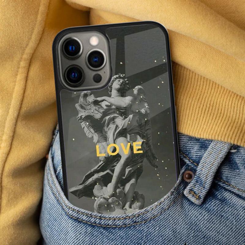 Vintage Funny Statue Soft Phone Case for iPhone 17 Air 16e Pro Max 15 Pro 13 14 Plus 11 12 MagSafe Magnetic Coque