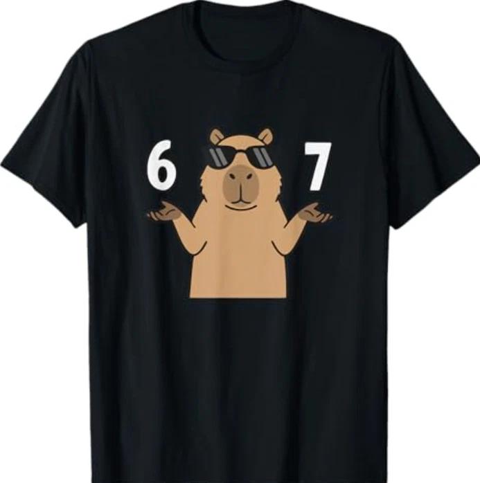 67 Meme Capybara Shirt 6 7 Hand Gesture L