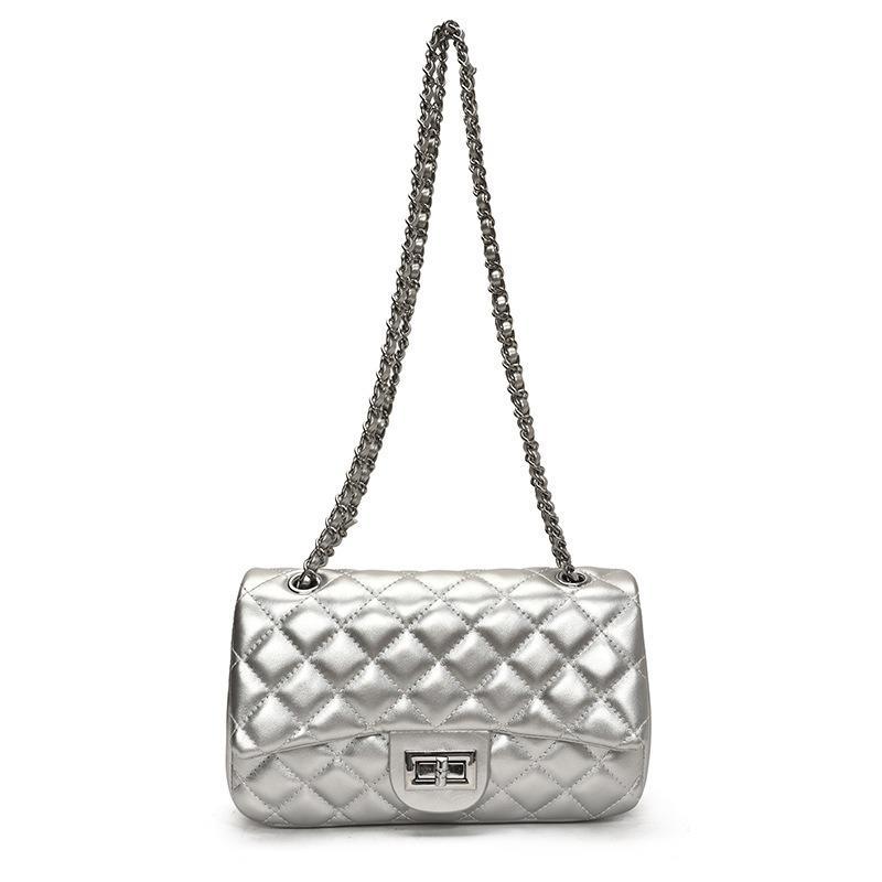 Rhombus small bag, new women's popular versatile chain messenger bag, fashion trend shoulder small square bag