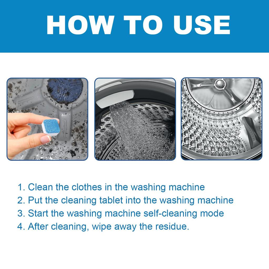 Jaysuing Washing Machine Cleaning Tablets Drum Type Boiler Household Washing Machine Tank Cleaning Cleaning Odor and Dirt