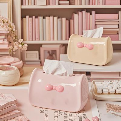 1Pcs Dopamine Tissue Box Living Room Tissue Box Creative High-end Desktop Coffee Table Storage Cute Paper Drawer
