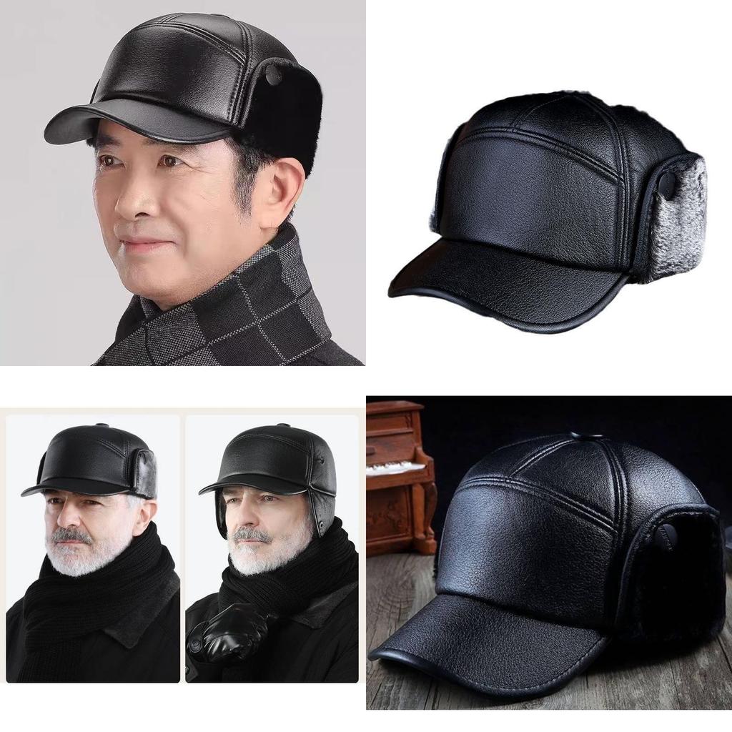 Comfortable And Insulating Men's Autumn Winter Cotton Ear Hat Versatile Duckbill Cap