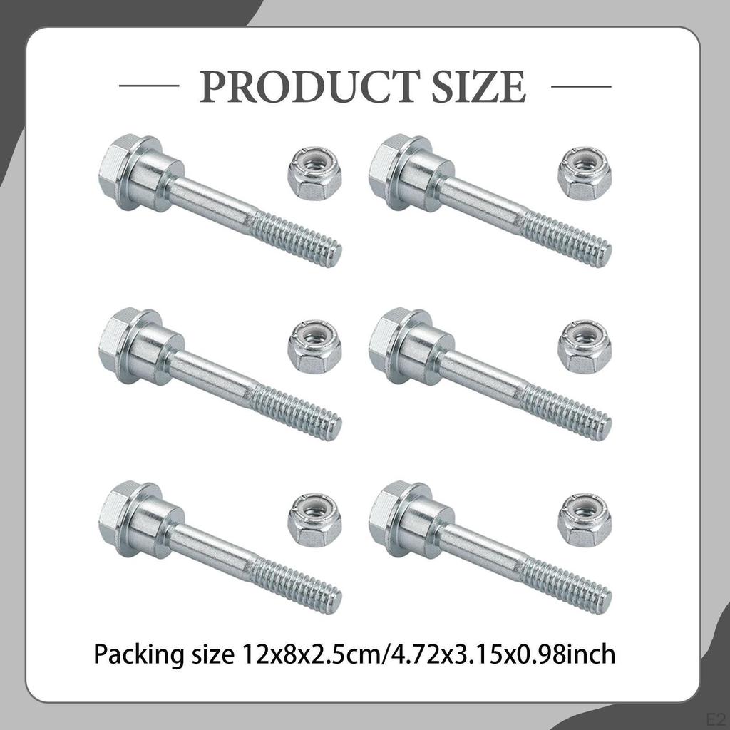 6 Stück Schneefräsen Scherbolzen und Mutternsatz Hochbelastbare Hardwarezubehör Professionelles Zubehör für