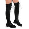 Long boots  Spring and Autumn new style women's British style knee high boots women's long tube boots with front tie knight