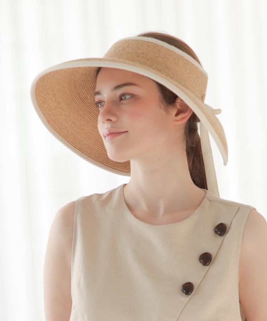 Sseongeulleideu Raffia Hat Mare Sun Visor Women'S Uv Protection Summer Hat Resort Hat