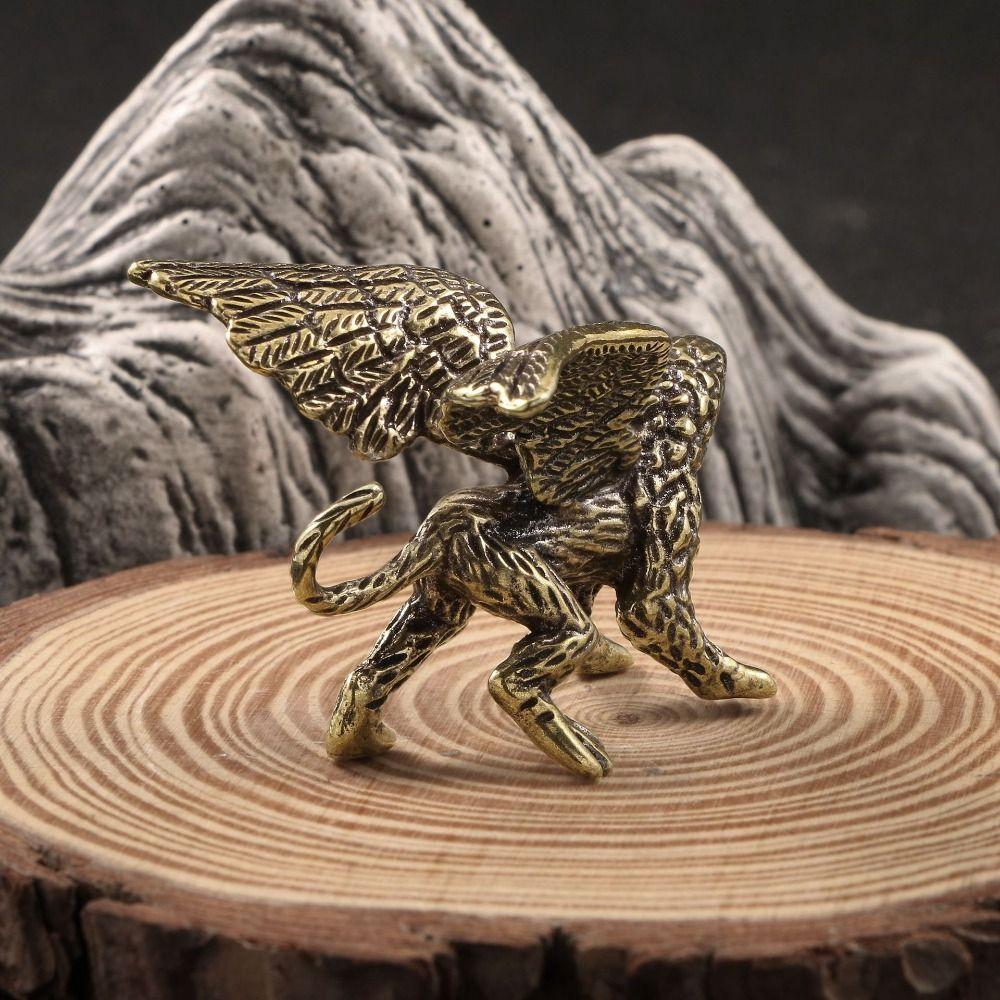 Kupfer Mini Greif Skulptur Exquisite Greif Statue Messing Greif Figuren Geburtstagsgeschenk
