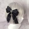 Cute Bow Cross Pendant Gothic Hair Clip Exquisite Lace Design Bag Charm Lolita Hair Accessories Japanese Style Y2K Hair Clip