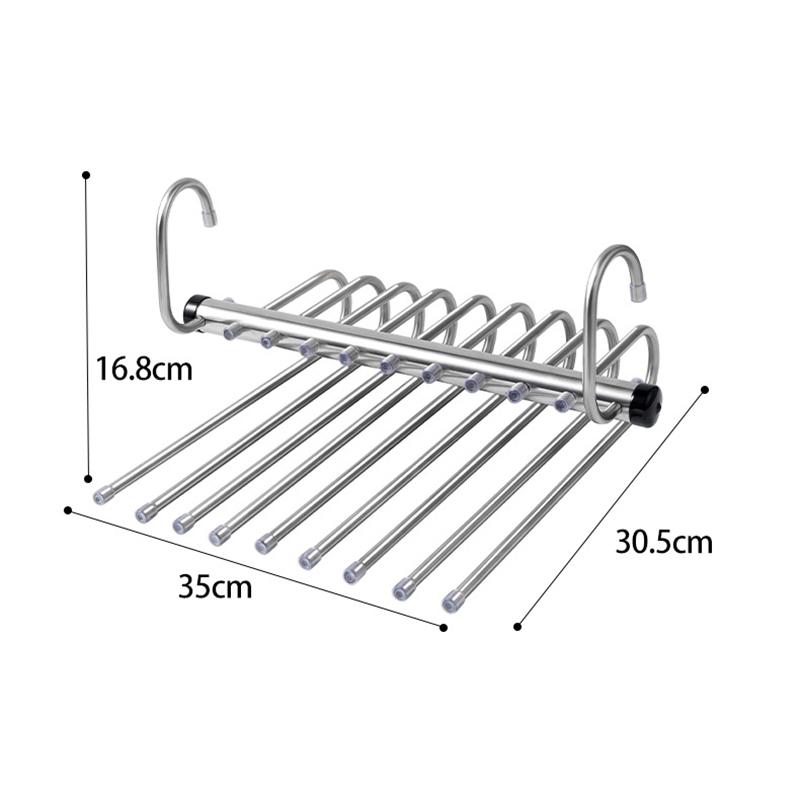 Umerase Magice Pliabile 5/9 straturi Oțel Inoxidabil Economisire Spațiu Organizator Raft Haine Pentru Dulap Pantaloni Blugi Eșarfă