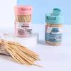 Portable Bamboo Toothpick & Skewer Tube - Creative, Disposable Design for Household & Commercial Use, 2025 Edition