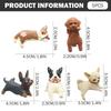 5pcs cute mini dog figurines for car dashboard decoration, computer desktop Ornaments, car interior center console dog figurines