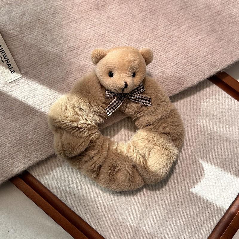 Cinnamoroll Plush Hair Tie: Fluffy Cartoon Hair Rope for Girls