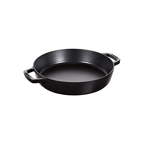 

Staub Double Handle Frying Pan, Black, 20cm, Cast Iron, Enamel, Induction Compatible, Officially Sold in Japan, 40511-659