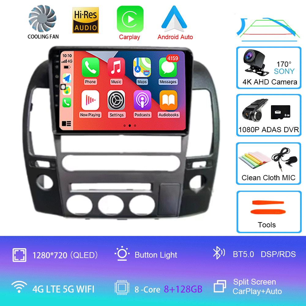 For NISSAN PATHFINDER NAVARA 2004 - 2014 9 Inch Android 14 Auto Car Radio Multimedia Player Stereo GPS Navigation 4G 2 Din