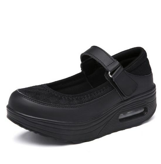 2024 Spring/Summer Women's Air Cushion Nurse Shoes - White Thick Sole Rocker & Sports Shoes