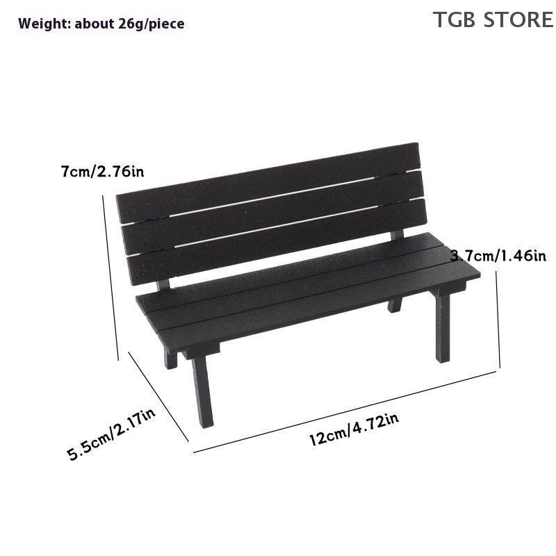 1 Pcs Simulation Bench Creative Chair Model Dollhouse Miniature Accessories Home Scene Display Props Crafts
