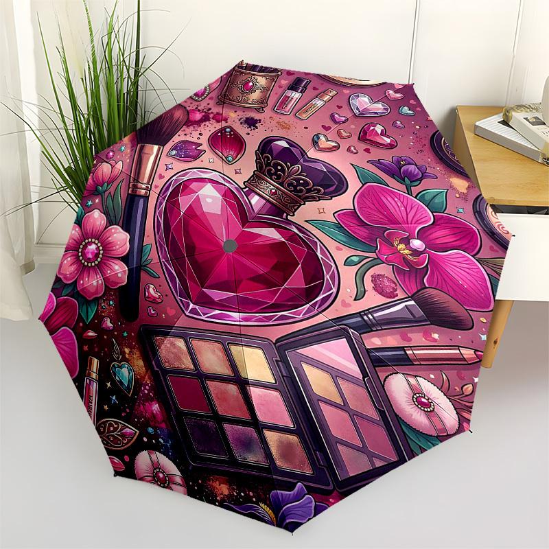 1 Stück Make-up Beauty Schirm - 8 Speichen verstärkt, Automatisches Öffnen, Leicht & Langlebig, Modeaccessoire für Draußen, Strand L0409