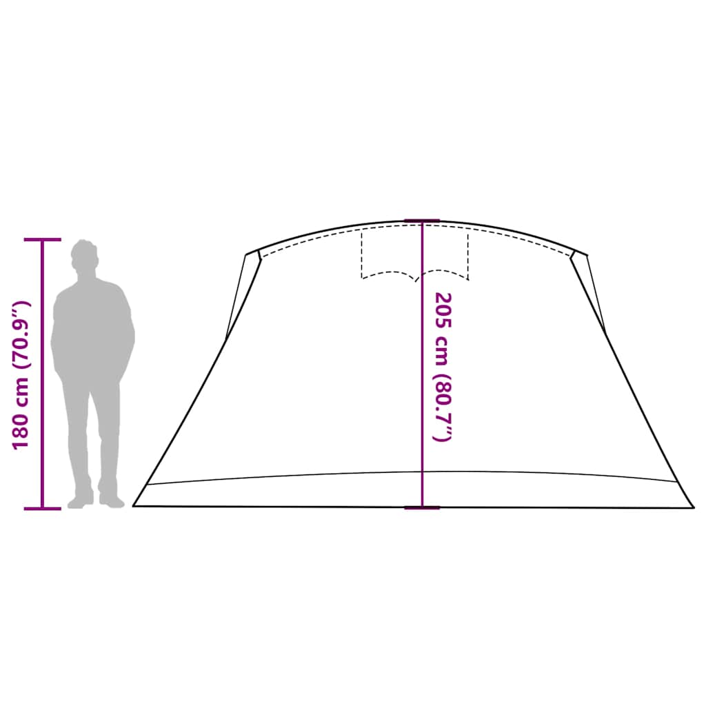 Tunnel Family Tent for 10 Persons Blue Waterproof
